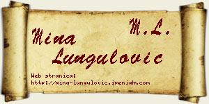 Mina Lungulović vizit kartica